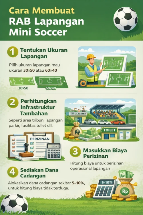 Cara membuat RAB Lapangan Mini Soccer